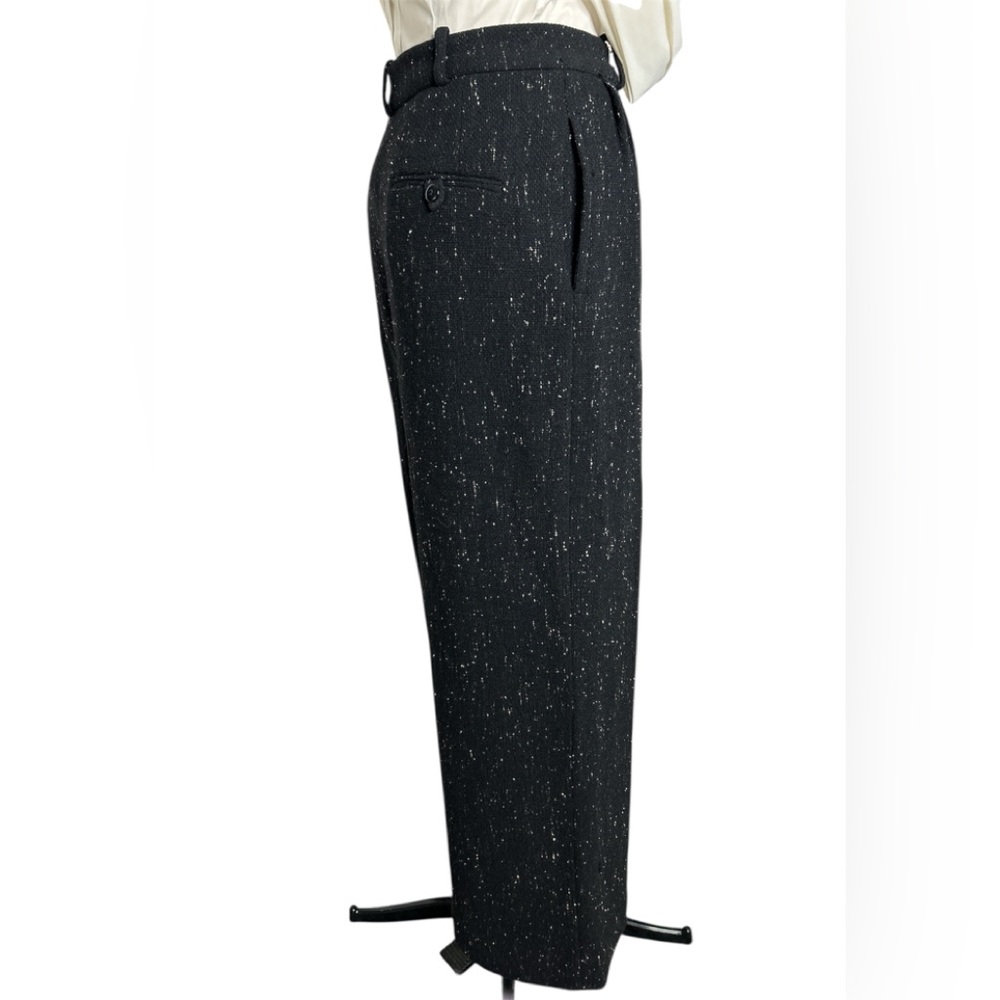 80’s Donna Karan high waisted wool wide leg trousers with matching hat - Picture 6 of 16